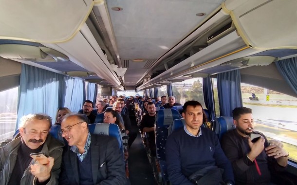 Eğitim Sen Hatay Şubesi Mersin Bölge mitingine doğru yola çıktı