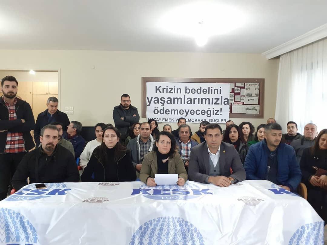 Hatay Emek Ve Demokrasi Güçleri; Bedenini ateşe veren yurttaş için basın açıklaması yaptı